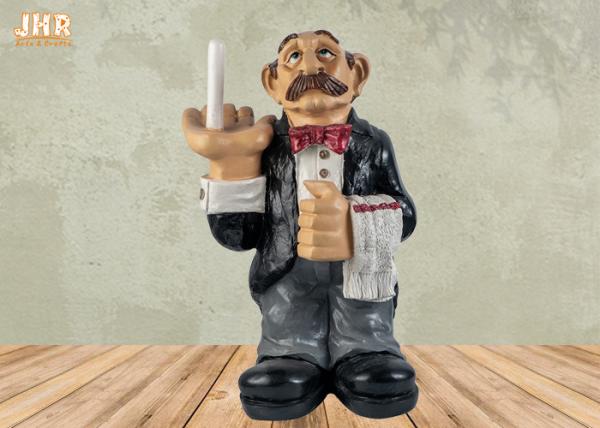 Polyresin Butler Sculpture Toilet Paper Holder Funny Resin Waiter Home