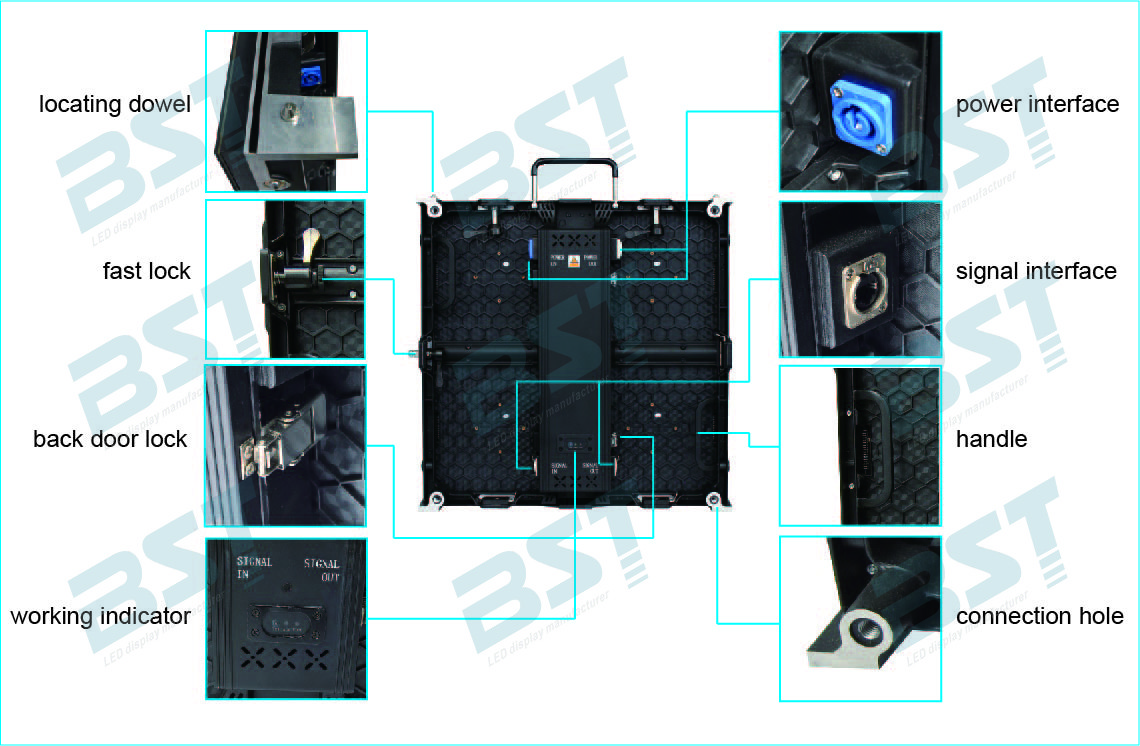 High Refresh Rate Rental LED Display P3.91 P4.81 P6.25 Light Weight Housing For Stage
