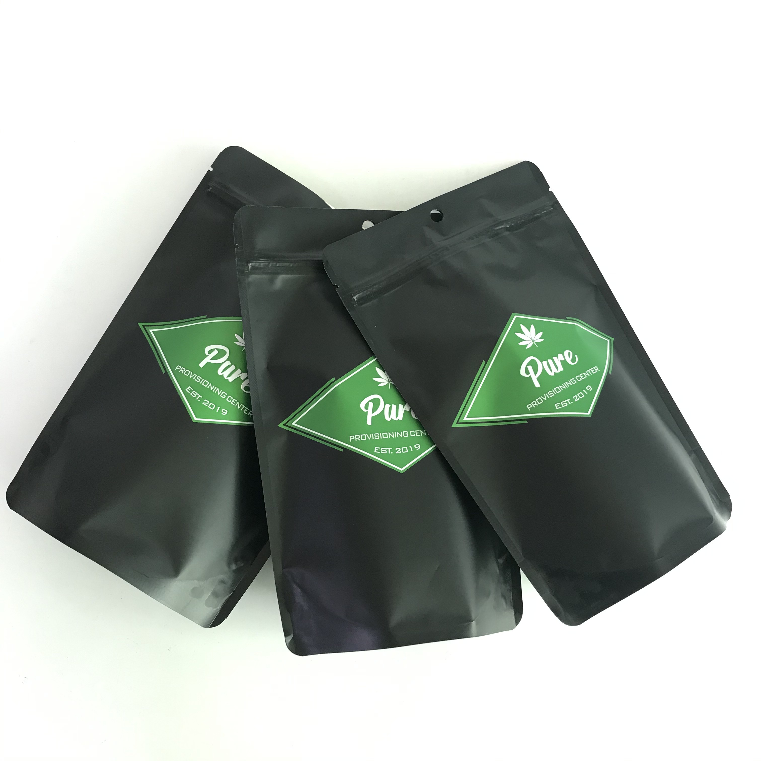 Pantone Color Cannabiss Mylar Bags Plastic Pouches Packaging