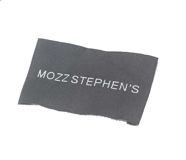 Fashion Woven Fabric Labels / Customized End Fold Sew On Clothing Labels
