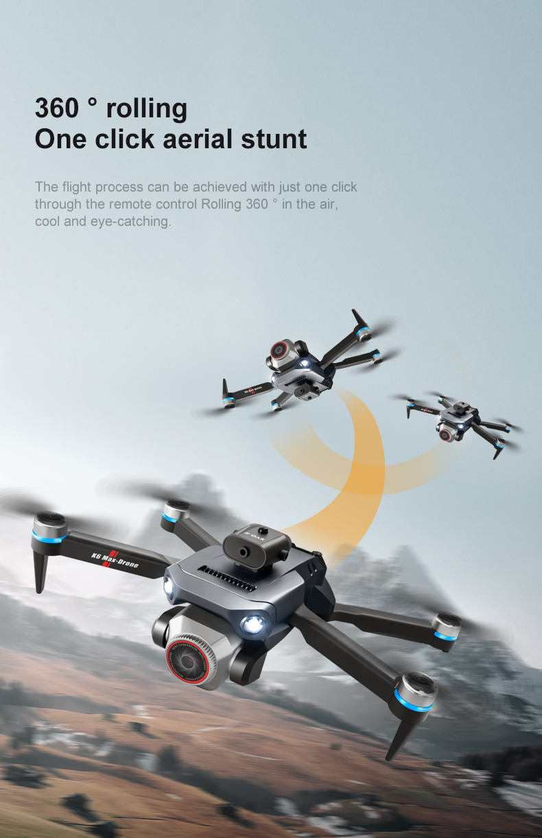 K6 Max Drone Wifi Foldable Remote Control Helicopter Perfect for Thrilling RC Dron Toy Gifts