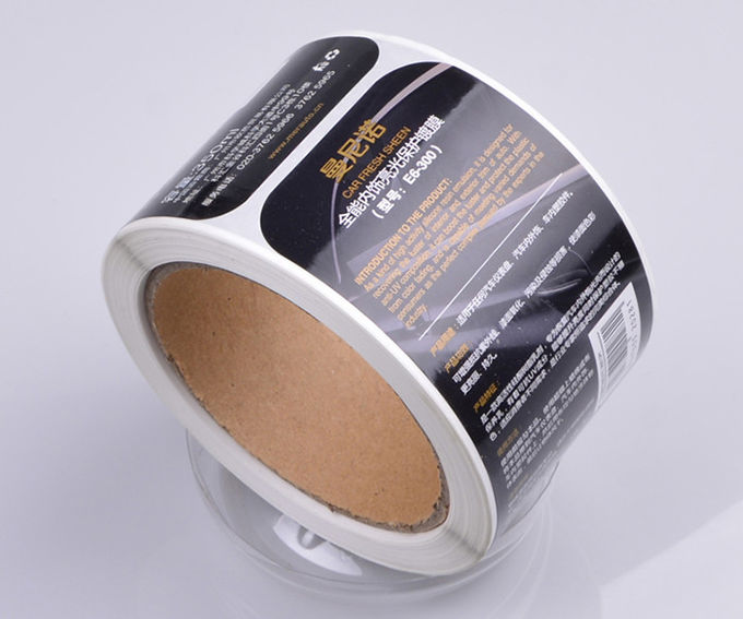 Printing custom glossy lamination waterproof strong self adhesive paper car interior cleaning detergent labels