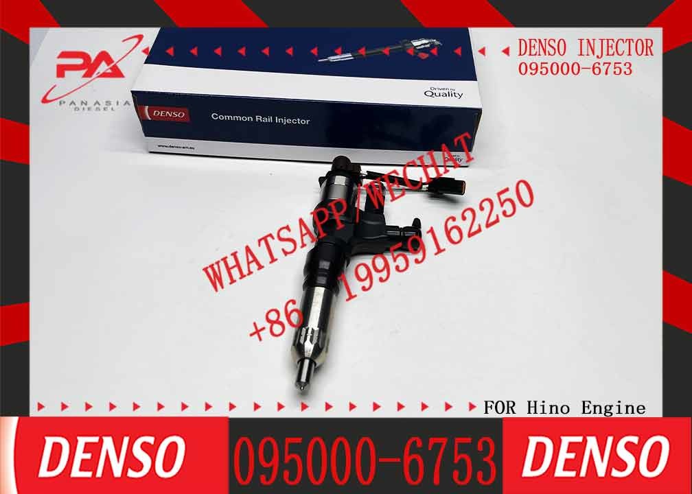 Genuine diesel common rail injector 095000-6750, 095000-6753 for HINO J08E 23670-E0030, 23670-E0031, 23670E0030