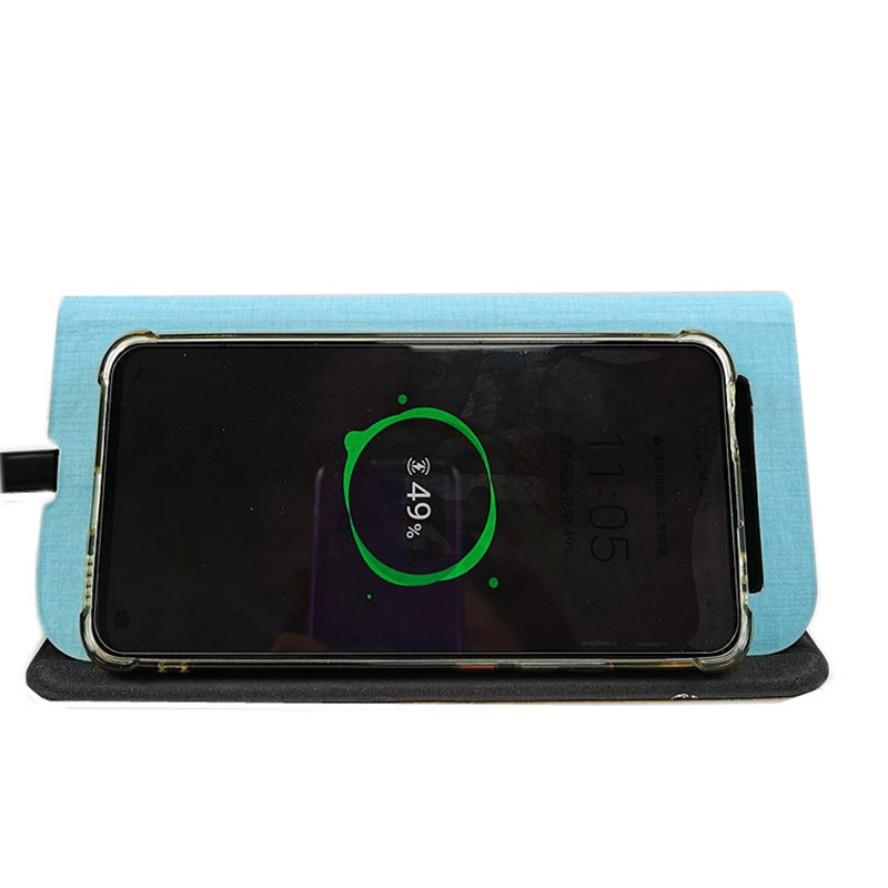 Pu Leather Mobile Phone Wireless Charging Mouse Pad Super Thin Folding