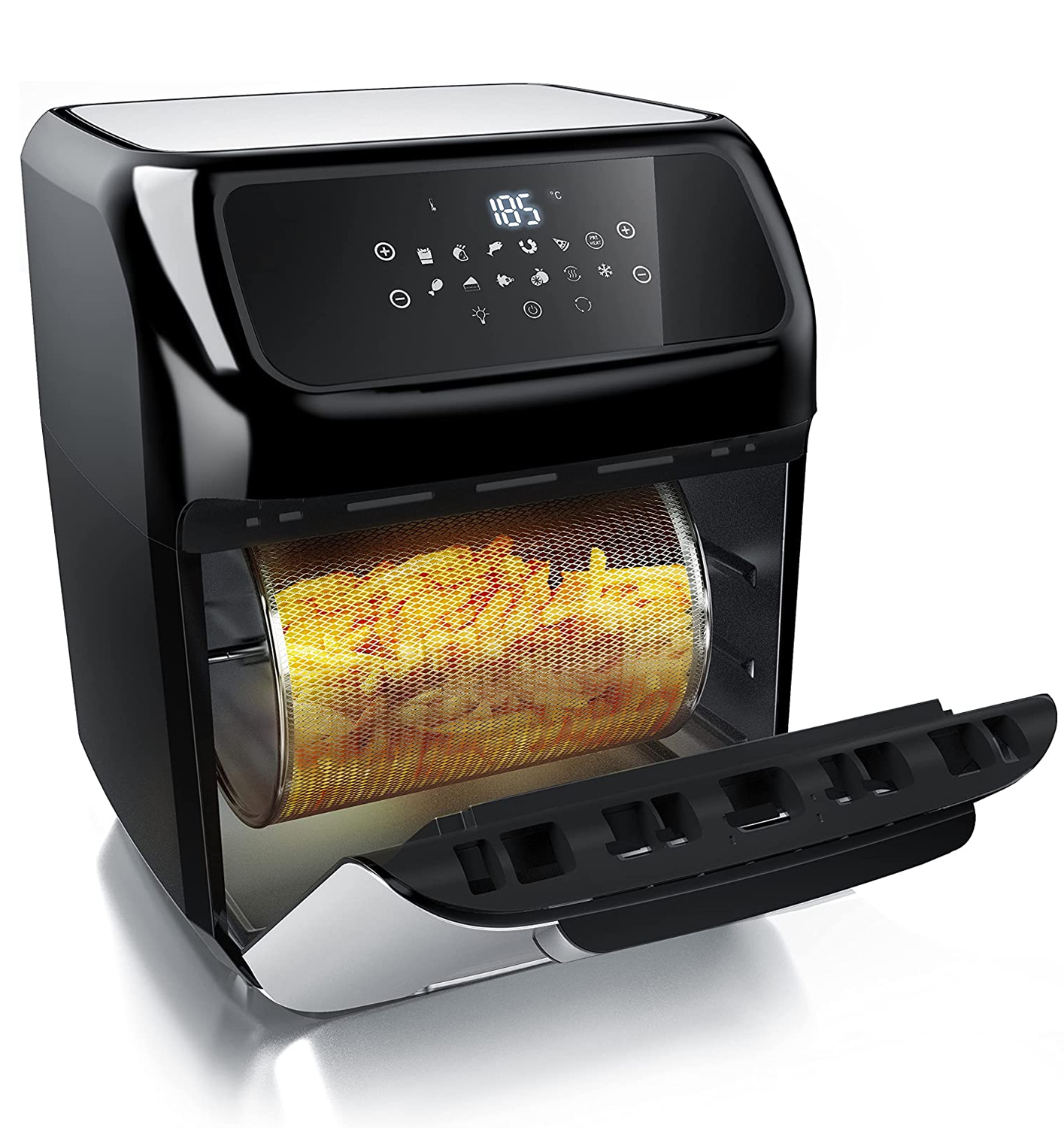 Multifunctional Stainless Steel Air Fryer Ovens 12L Non Oil Convection Rotisserie Dehydrator Bake 1800W