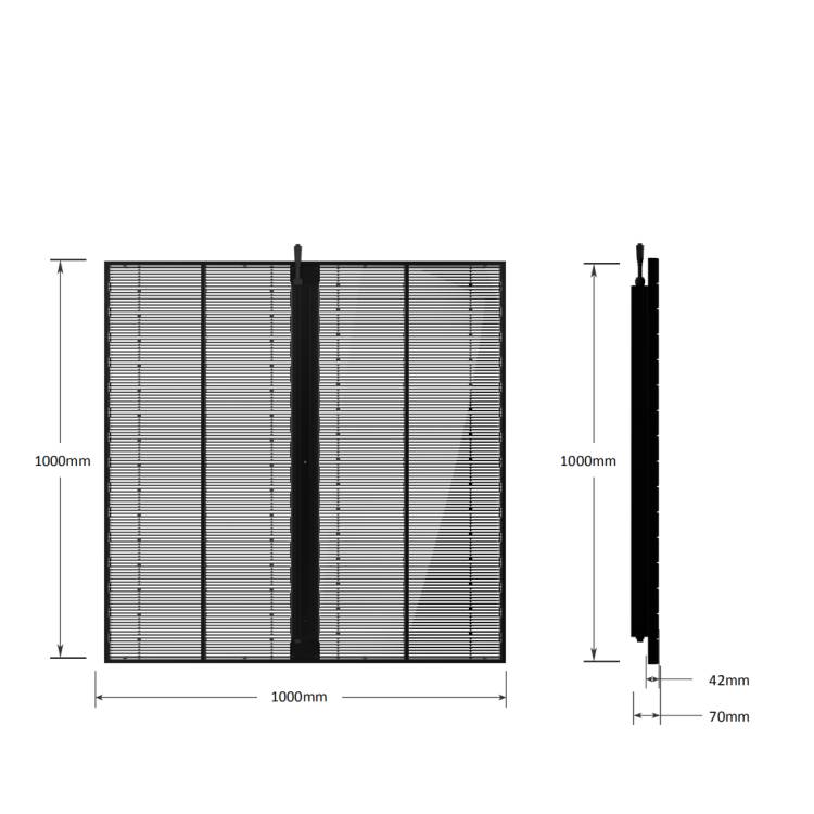 SMD1921 Flexible Clear Outdoor Transparent Led Screen Display Panel P10