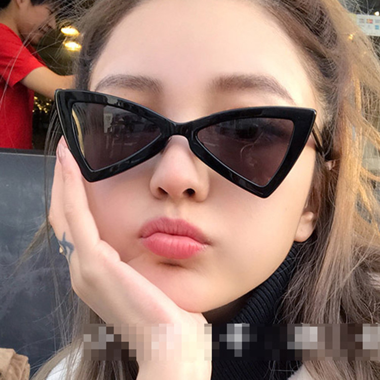 Triangle UV400 Vintage Women Retro Cat Eye Sunglasses