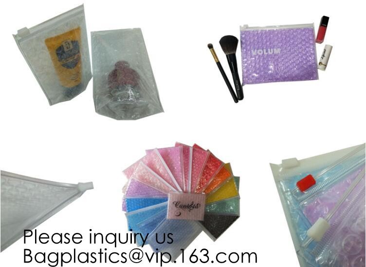 Frosted Plastic EVA Garment Packing Bag Suit Clothes Bags With zipper slider,Luxury design EVA cosmetic packaging bag wi
