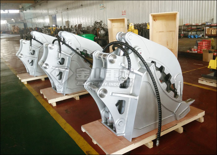 Durable Excavator Grab Bucket Hyundai R210 Great Clamping Force Hydraulic Power