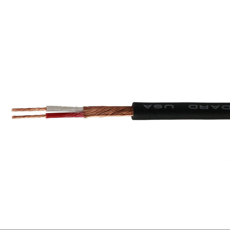 Black Shield PVC Sheath 2Core Professional Low Noise Microphone Cable
