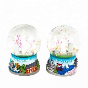 China Japan Tokyo Souvenirs Snow Globe Resin Tower Craft 45mm Small Snow Ball Gifts For Child on sale