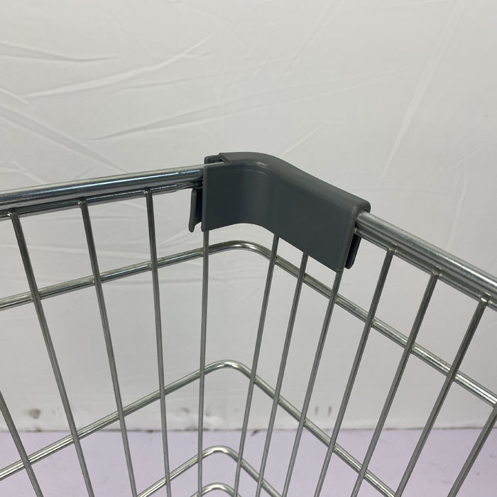 Australian Type Supermarket Shopping Trolley 125L Grocery Trolley Cart With PU Wheels