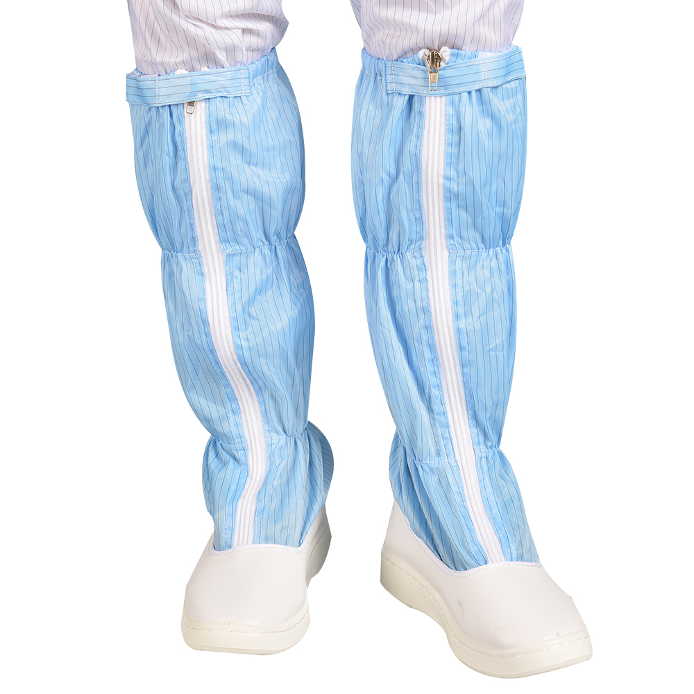 Food factory cleanroom stripe canvas PVC outsole shoe esd antistatic dustproof shoes