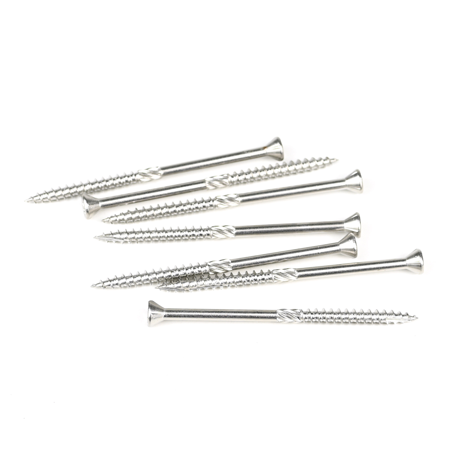 100% QC Test INCH Timber Screw For Door Trim Flat Head Torx Recess Partial Thread
