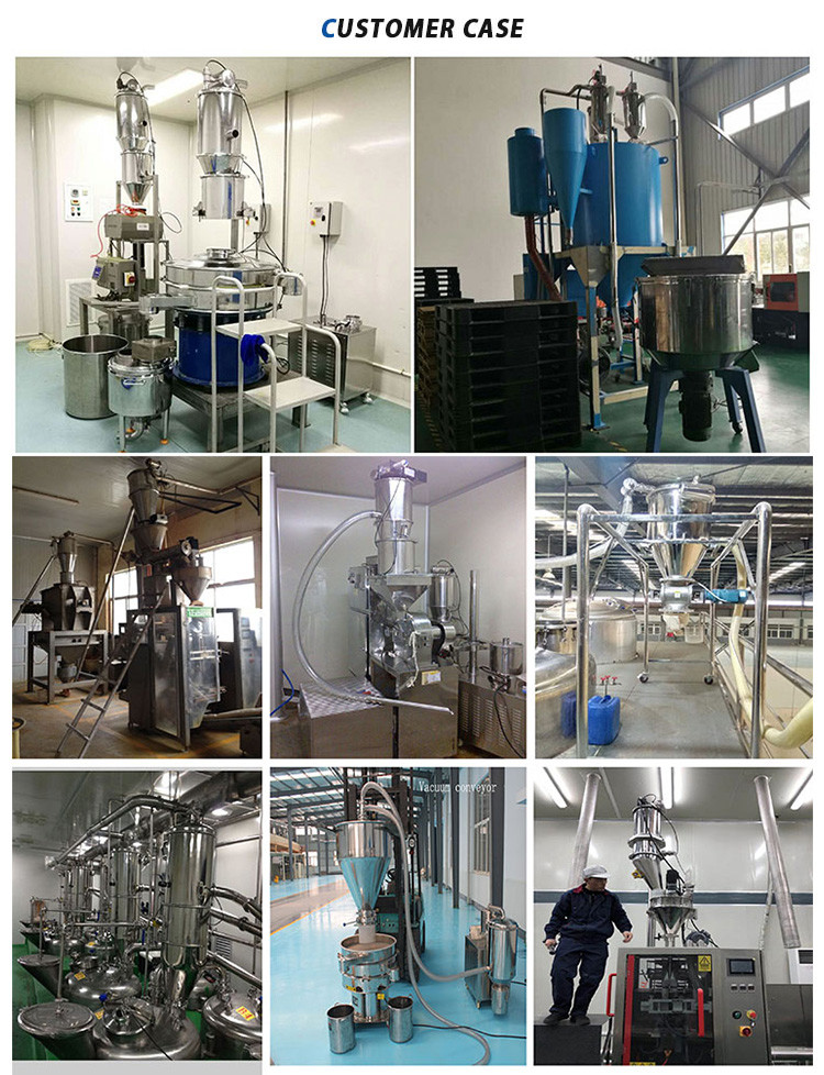 Flour Powder Cocoa Beans Conveying Machine Enclosed Pneumatic Vacuum Conveyor