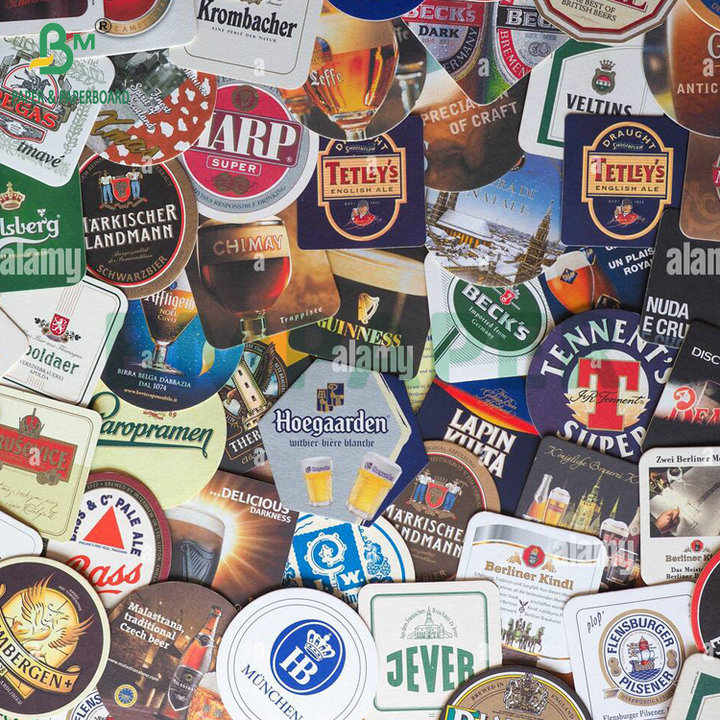 Natural Absorbent Pulpboard Blank Coaster Paper 35PT 40PT For Beer Mat