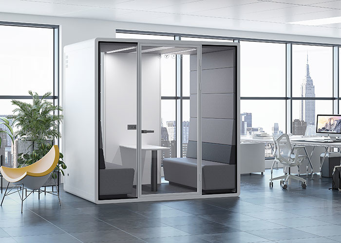 Movable Acoustic Office Pods Aluminum Structure Frame Soundproof Meeting Pods
