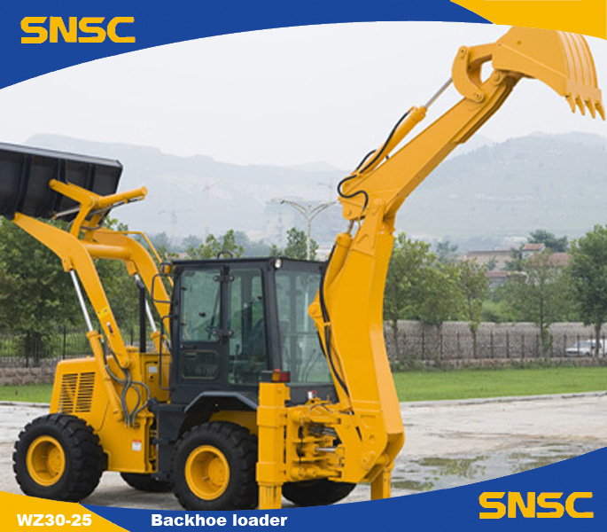 388H Four Wheel Steering Backhoe Loader Xinchai Engine Gearbox Bearing Long Lifetime