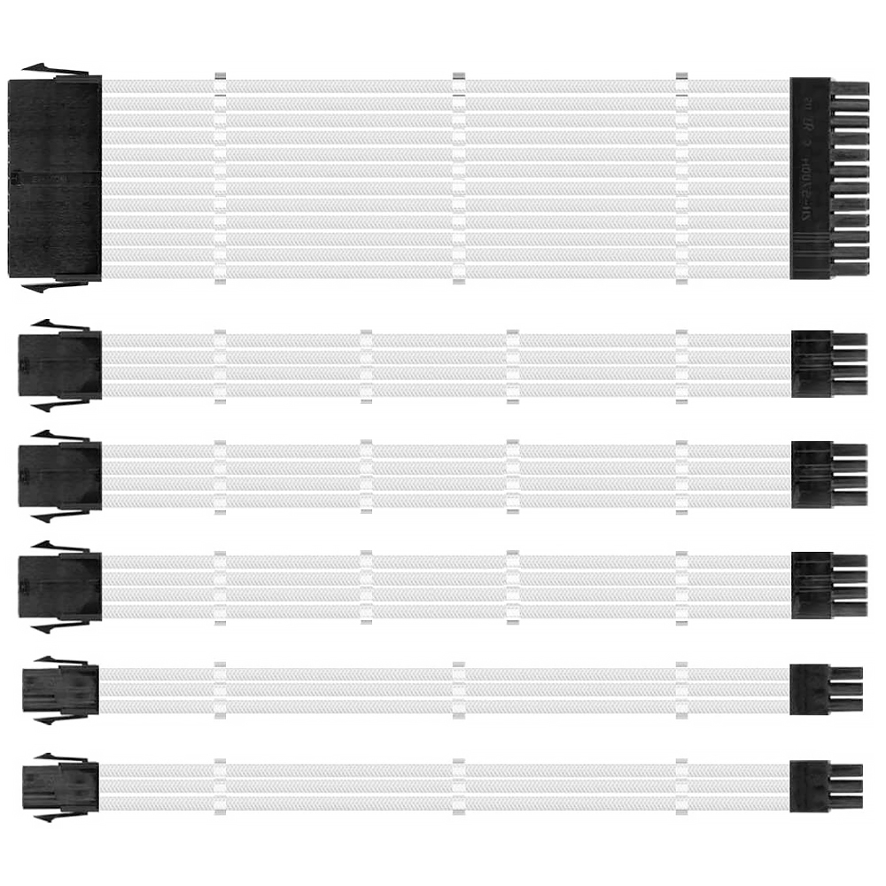 Cable Comb Kit 4*24pin motherboard 12*8Pin GPU 8*6pin CPI-E PC Power Supply Cable Comb Power Supply Extension Comb White