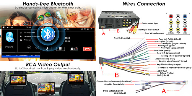 9 RCA Port Single Din Car Radio IPS LCD MP5 Single Din Dvd Player