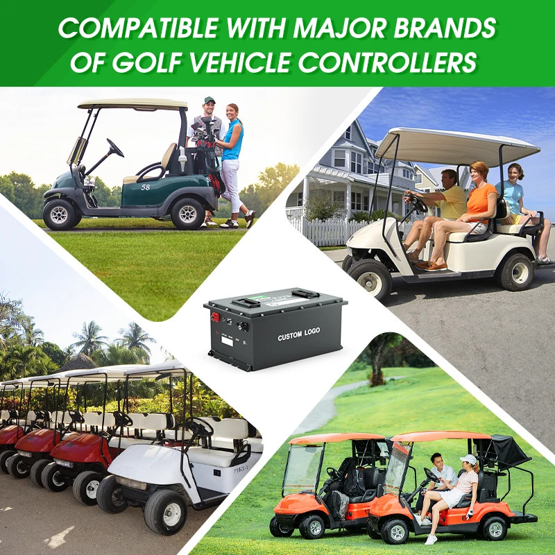 CLF 72V Bluetooth Golf Cart Battery with 1200 Cycle Life 2C Max Discharging Current and Lifepo4 Tech