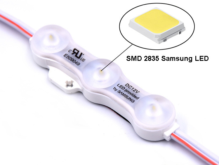 Samsung LED Module Light Source Injection SMD 2835 3 Lamp Warm White 12V Waterproof IP68