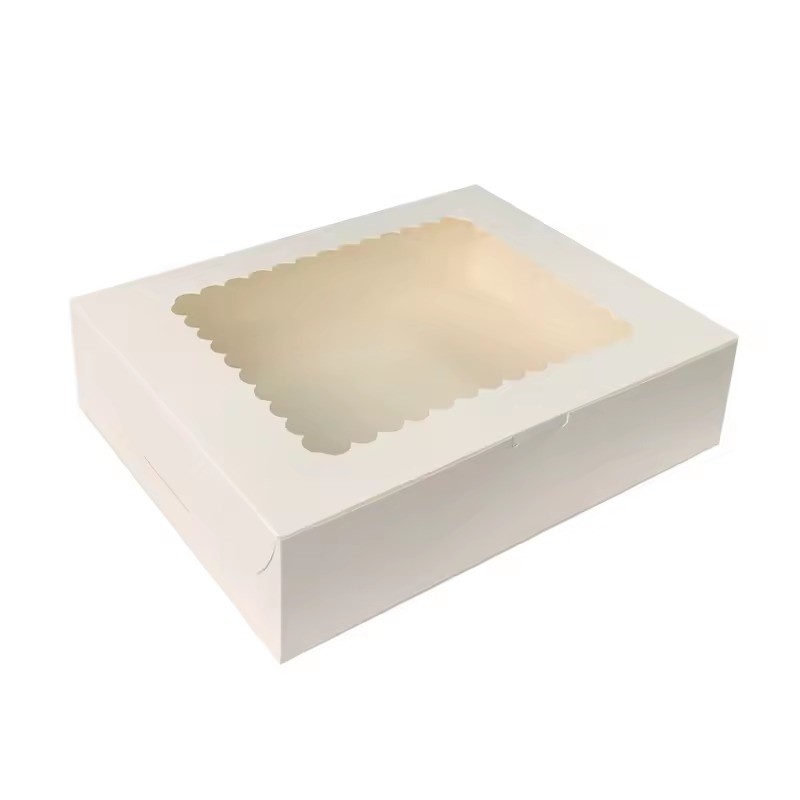 Custom Food Grade Kraft Folding Transparent Window Bakery Cupcake Box And Packaging With Paper Insert