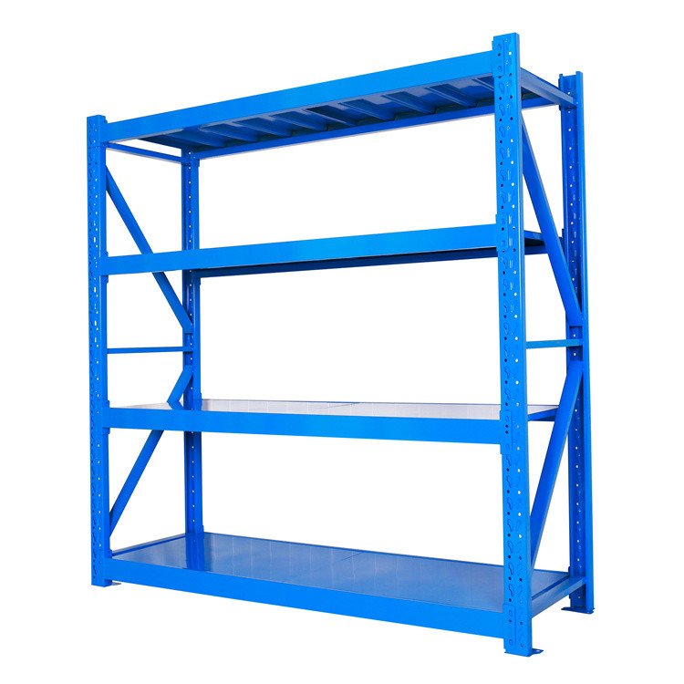 Supermarket Warehouse Medium Duty Shelving Boltless 4 Tier Adjustable Shelf