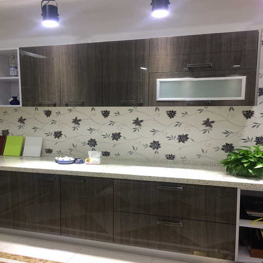 Modern simple mirror image acrylic MDF board for kitchen cabinet