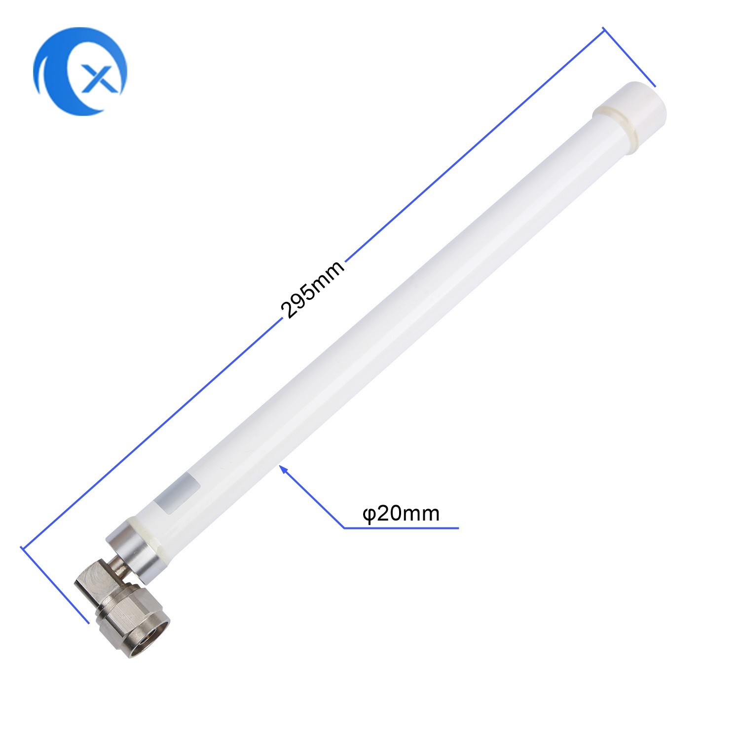 6dBi Fiberglass Base 4G LTE Antenna With Right Angle N Male Connector