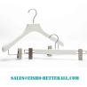 Buy cheap Betterall Good Quality Garment Usage White Flocked Silvery Paint Wooden Hangers from wholesalers