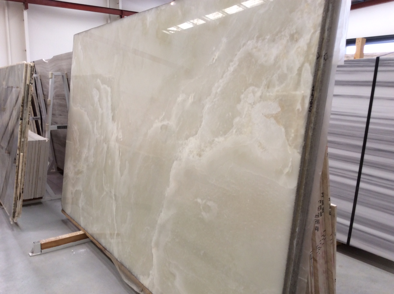 Natural Stone 24" White Onyx Stone Bathroom Vessel Sink