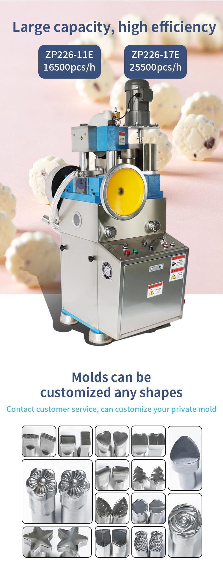 Multi-Stamping Rotary Tablet Machine ZP17E Tablet Press Medicine Powder