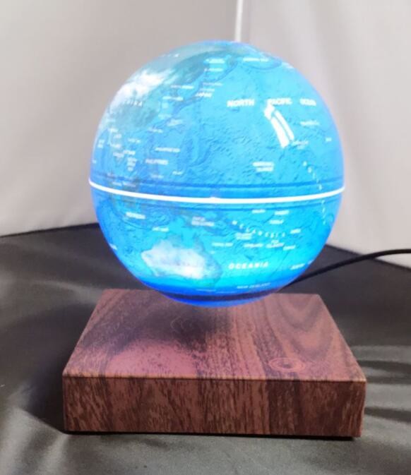 NEW hotsale wooden base magnetic floating levitate globe with lighting change colorful gift