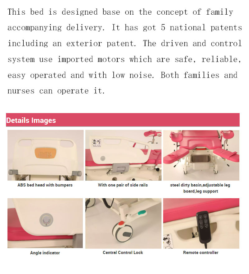 Gynecological Medical Hospital Beds Electric Obstetric Bed Delivery Tables CE ISO Certificate