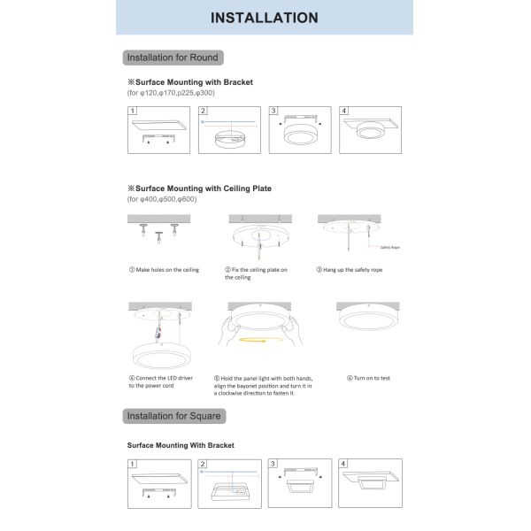 Multiple LED panels installed in commercial setting