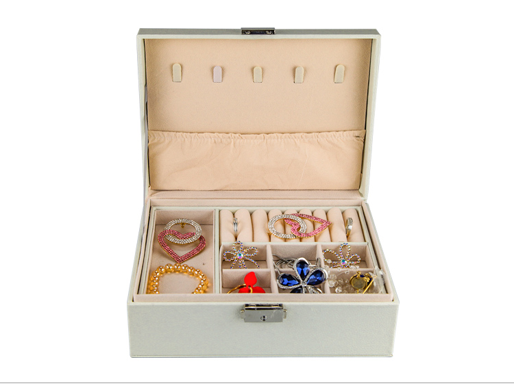 PU Leather Jewelry Storage Case Jewellery Travel Organiser Packaging For Earrings Necklace Rings Storage