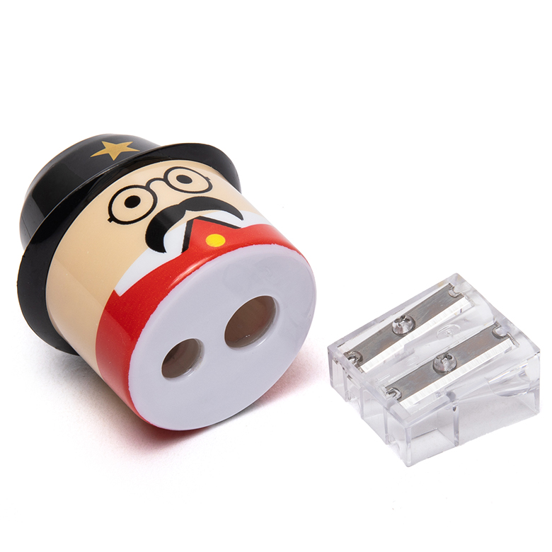 Child Safe Beard Man Cartoon Pencil Sharpener Anti Swallow