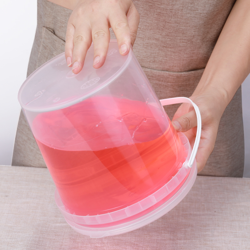 Water Bucket with Customize Print Transparent Food Grade Impact Resistant Plastic