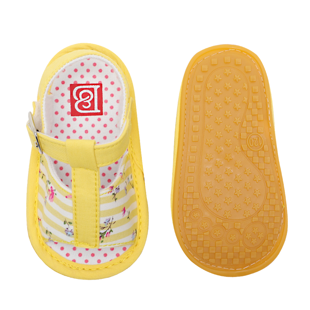 Wholesale Cheap Cotton fabric Rubber sole 0-2 years boy and girl anti-slip sandals shoes baby