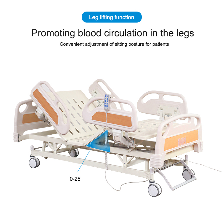 Adjustable Patient ICU Remote Control Hospital Bed ODM 400mm To 710mm Lifted hospital electric bed