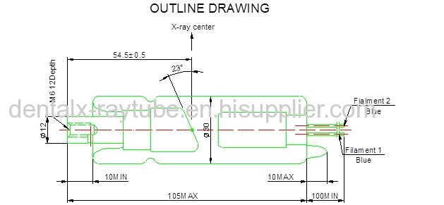 Durable Glass Stationary X Ray Tube , Water Resistant X Ray Vacuum Tube