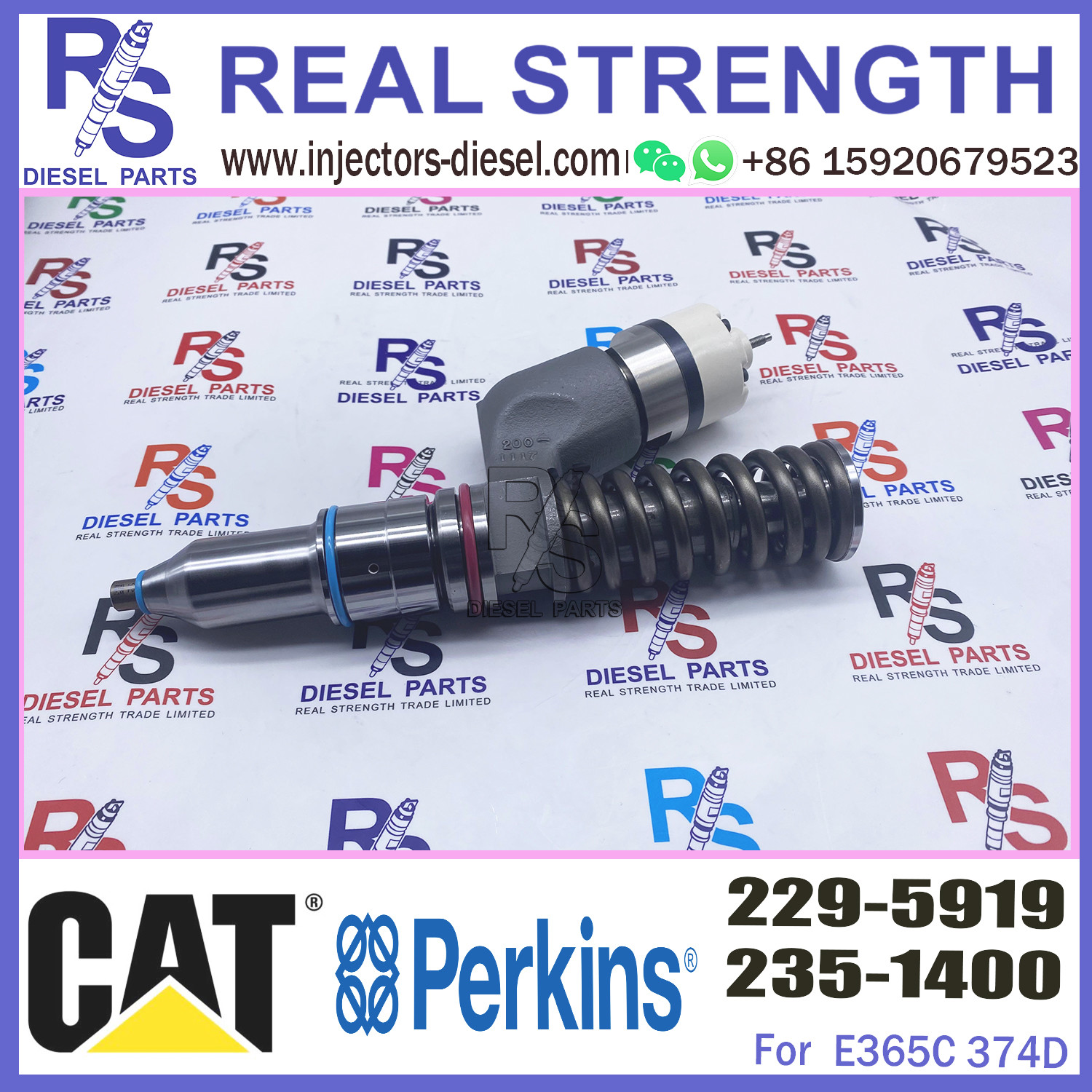 Diesel Engine C-15 Fuel Injector 229-5919 10R-1000 For CAT Caterpillar Engine Industrial 3406E C15 C-15
