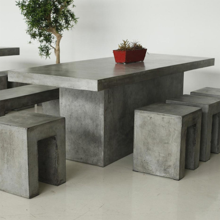 Direct Factory Modern Concrete Table Furniture Set for Patio Concrete Table Decoration