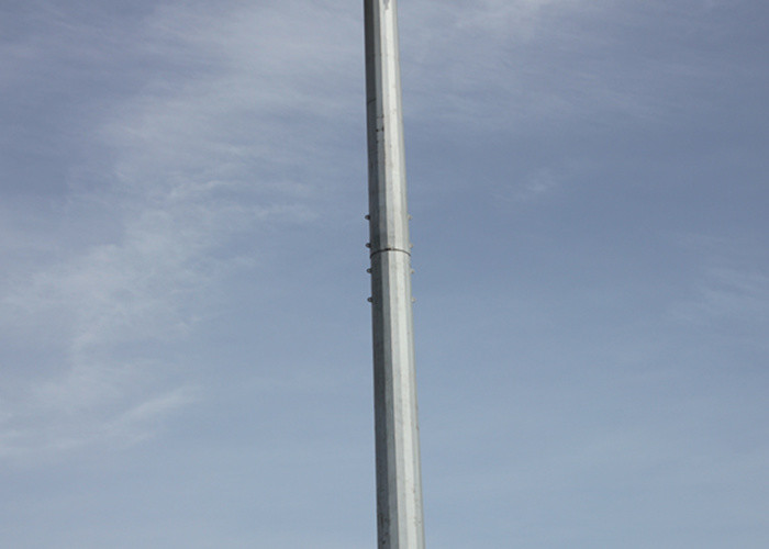 Q235B Steel Monopole Telecommunications Tower , Antenna Microwave Cell Phone Broadcasting Tower