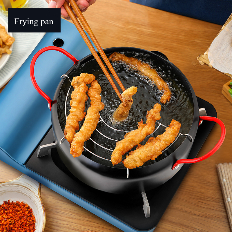 Restaurant Kitchen Deep Frying Pots Round Body Designed Cooking Pot With Filter