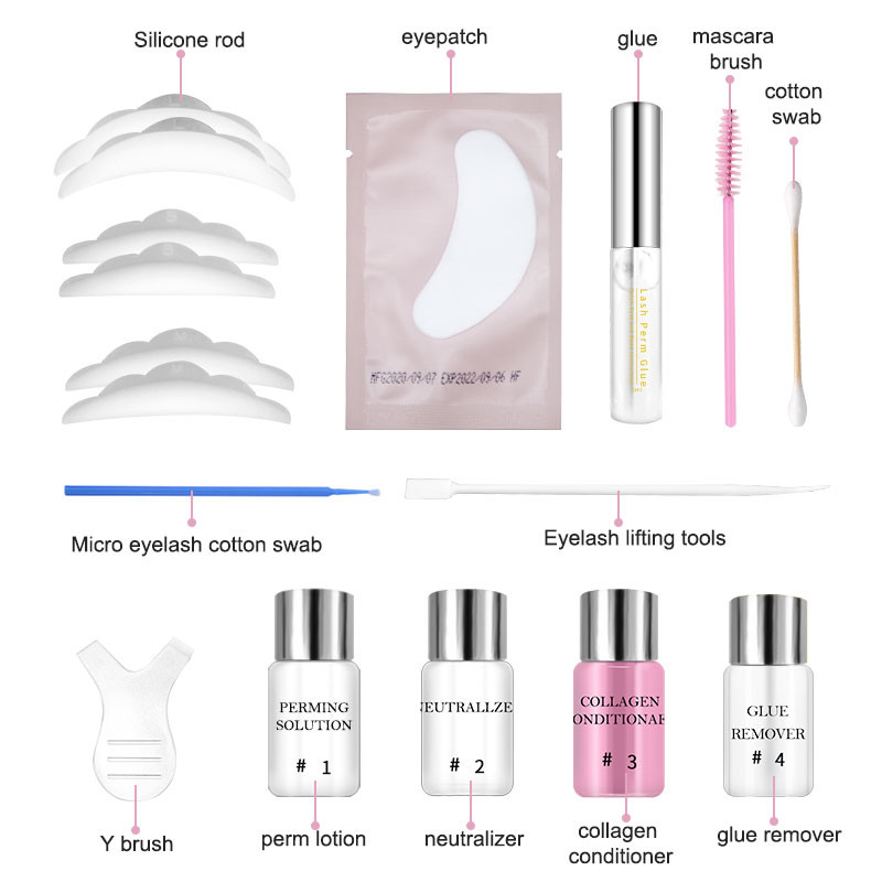 MSDS Pink Perm Eyelash Lift Curling Perming Makeup Tool Curling Perm Eyelash Lift Kit For Salon