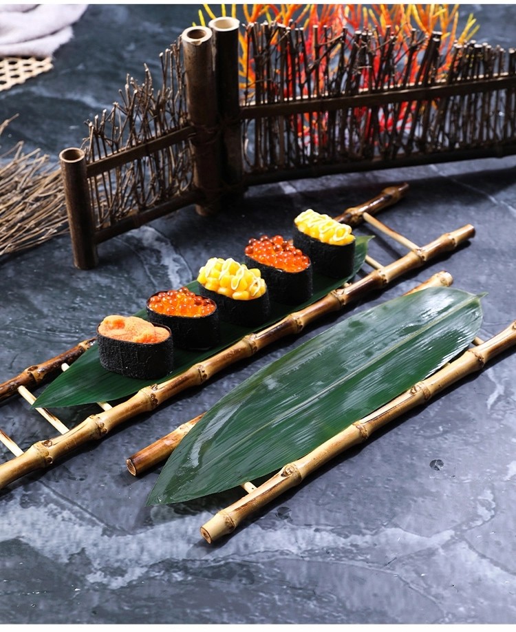 Green Fresh Sushi Rolling Bamboo Leaf 5-11 cm for Rice Dumplings