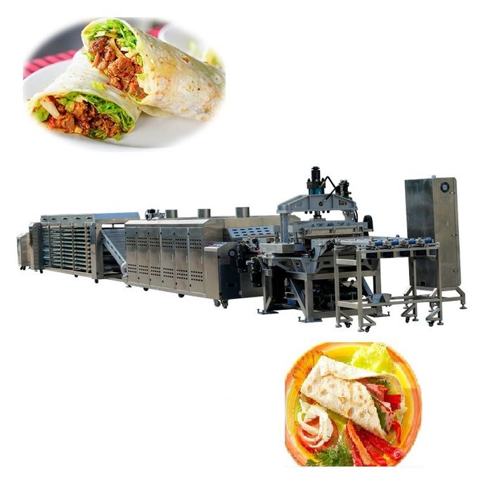 ISO 3600pcs/h Tortilla Production Line , 55kw Flour Mexican Tortilla Machine