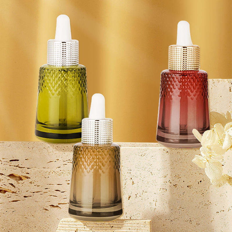 Modern Gold Luxury 15ml Perfume Acrylic Essential Oil Bottle With Dropper Oil